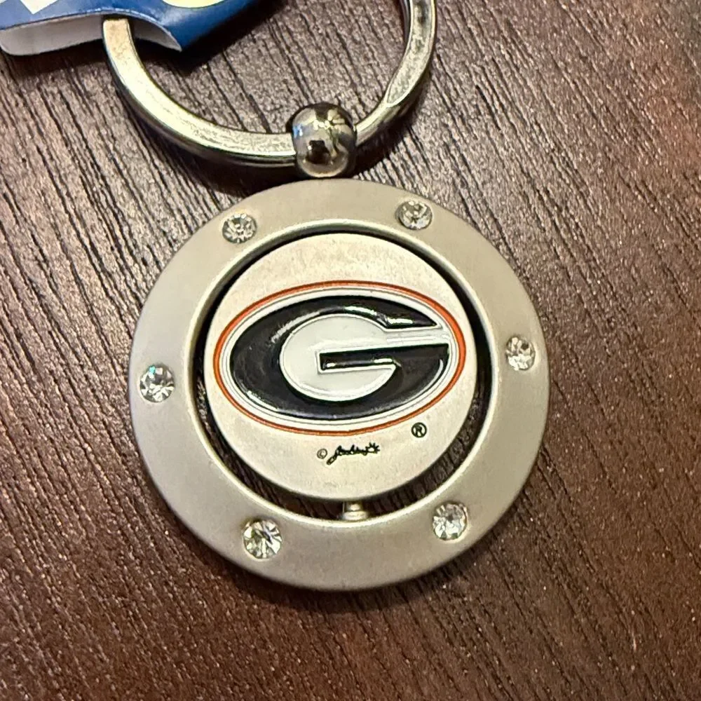 Georgia Bulldogs Keychain - Spinner - NEW